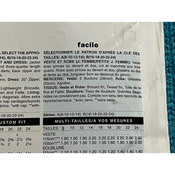 Butterick Sewing pattern 4817 dress jacket size 16 18 20 22 24 - Picture 6 of 8